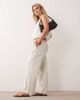 Miss Selfridge Petite Miss Selfridge Petite linen look pull-on pants in stone-Neutral - 4
