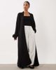 Miss Selfridge Petite Miss Selfridge Petite maxi cardigan with lace cuff detail in black - 2