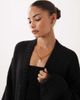 Miss Selfridge Petite Miss Selfridge Petite maxi cardigan with lace cuff detail in black - 3