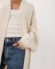 Miss Selfridge Petite Miss Selfridge Petite maxi cardigan with lace detail in oatmeal-Brown - 3