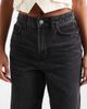 Miss Selfridge Petite Miss Selfridge Petite mom jeans in black wash - 4