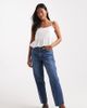 Miss Selfridge Petite Miss Selfridge Petite mom jeans in blue wash - 1