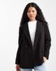 Miss Selfridge Petite Miss Selfridge Petite oversized blazer in black - 1