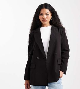 Miss Selfridge Petite Miss Selfridge Petite oversized blazer in black