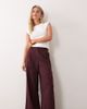 Miss Selfridge Petite Miss Selfridge Petite pinstriped pants in burgundy-Red - 1