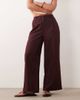 Miss Selfridge Petite Miss Selfridge Petite pinstriped pants in burgundy-Red - 2