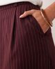 Miss Selfridge Petite Miss Selfridge Petite pinstriped pants in burgundy-Red - 3