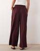 Miss Selfridge Petite Miss Selfridge Petite pinstriped pants in burgundy-Red - 4