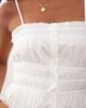 Miss Selfridge Petite Miss Selfridge Petite poplin shirred body button up maxi dress in white - 3
