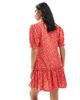 Miss Selfridge Petite Miss Selfridge Petite printed spun smock dress in red ditsy - 4