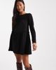 Miss Selfridge Petite Miss Selfridge Petite ruffle smock mini dress in black - 4
