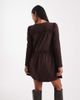 Miss Selfridge Petite Miss Selfridge Petite ruffle smock mini dress in chocolate-Red - 4
