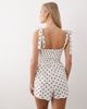 Miss Selfridge Petite Miss Selfridge Petite shoulder ties seersucker romper in polka dots-Multi - 2