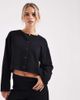 Miss Selfridge Petite Miss Selfridge Petite soft rib cardigan in black - part of a set - 1