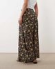 Miss Selfridge Petite Miss Selfridge Petite spun bias maxi skirt in brown floral-Multi - 4