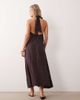 Miss Selfridge Petite Miss Selfridge Petite spun halter maxi dress in polka dot-Multi - 3