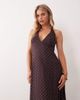 Miss Selfridge Petite Miss Selfridge Petite spun halter maxi dress in polka dot-Multi - 4