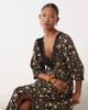 Miss Selfridge Petite Miss Selfridge Petite spun maxi day dress with lace trim in dark floral-Multi - 1