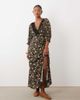 Miss Selfridge Petite Miss Selfridge Petite spun maxi day dress with lace trim in dark floral-Multi - 2