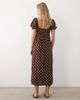 Miss Selfridge Petite Miss Selfridge Petite spun puff sleeve maxi dress in choc polka dot-Multi - 4