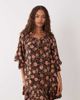 Miss Selfridge Petite Miss Selfridge Petite spun smock dress in 70's floral-Multi - 1