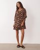Miss Selfridge Petite Miss Selfridge Petite spun smock dress in 70's floral-Multi - 4