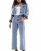 Miss Selfridge Petite Miss Selfridge Petite straight leg jean in mid wash-Blue - 1