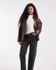 Miss Selfridge Petite Miss Selfridge Petite straight leg jeans in black wash - 1