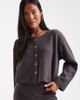 Miss Selfridge Petite Miss Selfridge Petite super soft cardigan set in charcoal-Gray - 1