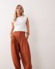 Miss Selfridge Petite Miss Selfridge Petite tailored balloon pants in rust-No color - 1