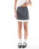 Miss Selfridge Petite Miss Selfridge Petite tailored double layer skirt in gray - 2