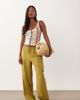 Miss Selfridge Petite Miss Selfridge Petite tailored fluid cargo pants in olive-Green - 1