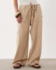 Miss Selfridge Petite Miss Selfridge Petite tailored pull on pants in neutral pinstripes-Multi - 2