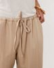 Miss Selfridge Petite Miss Selfridge Petite tailored pull on pants in neutral pinstripes-Multi - 4