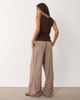 Miss Selfridge Petite Miss Selfridge Petite tailored pull on pants in neutral pinstripes - 4