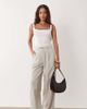 Miss Selfridge Petite Miss Selfridge Petite tailored wide leg pants in light gray - 1