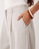 Miss Selfridge Petite Miss Selfridge Petite tailored wide leg pants in light gray - 2