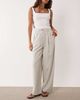 Miss Selfridge Petite Miss Selfridge Petite tailored wide leg pants in light gray - 3