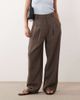 Miss Selfridge Petite Miss Selfridge Petite tailored wide leg pants in mushroom - part of a set-Brown - 2