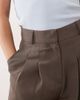 Miss Selfridge Petite Miss Selfridge Petite tailored wide leg pants in mushroom - part of a set-Brown - 4