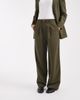 Miss Selfridge Petite Miss Selfridge Petite tailored wide leg pants in olive-Blue - 3