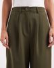 Miss Selfridge Petite Miss Selfridge Petite tailored wide leg pants in olive-Blue - 4