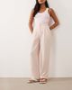 Miss Selfridge Petite Miss Selfridge Petite tailored wide leg pants in pale pink-Brown - 2