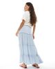Miss Selfridge Petite Miss Selfridge Petite tiered maxi skirt in light blue-Multi - 2