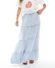 Miss Selfridge Petite Miss Selfridge Petite tiered maxi skirt in light blue-Multi - 4