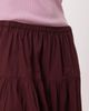 Miss Selfridge Petite Miss Selfridge Petite tiered poplin maxi skirt in chocolate-Brown - 3