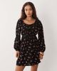 Miss Selfridge Petite Miss Selfridge scoop neck mini day dress in floral-Multi - 3