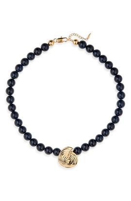 Missoma Missoma Beaded Spiral Pendant Necklace