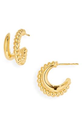 Missoma Missoma Claw Split Huggie Hoop Earrings
