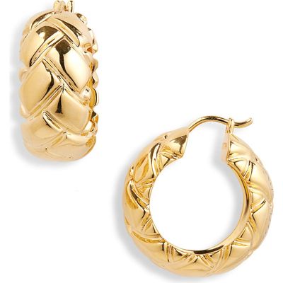 Missoma Missoma Lucy Williams Chunky Waffle Hoop Earrings